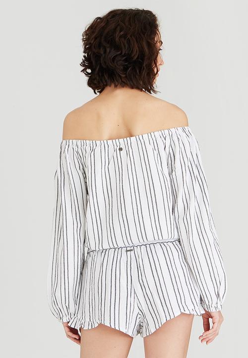 Billabong  - Striped Gypset Haven Top Black and White