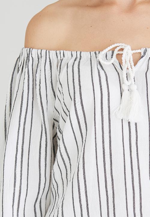 Billabong  - Striped Gypset Haven Top Black and White