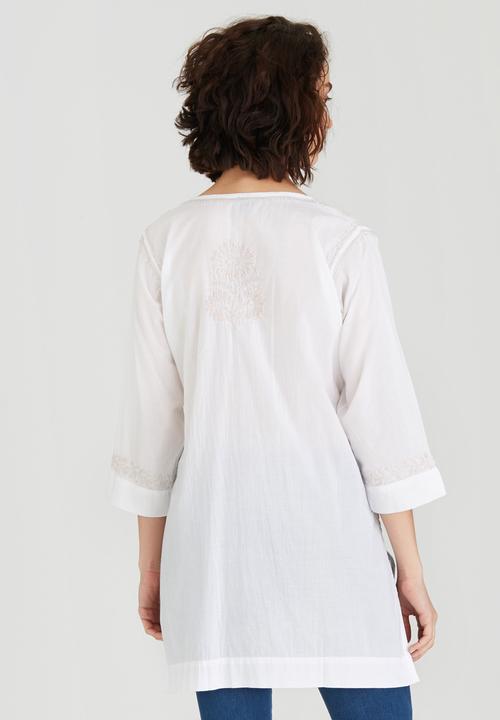 G Couture - Embroidered Tunic White