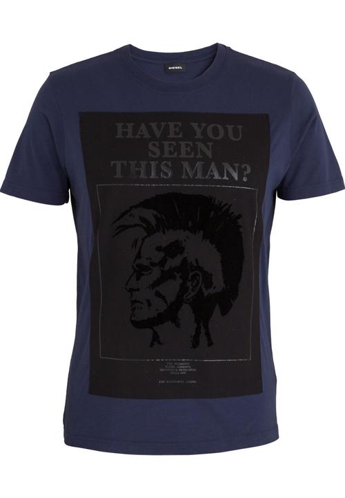 Diesel  - T-Joe Stone Wash T Shirt Navy