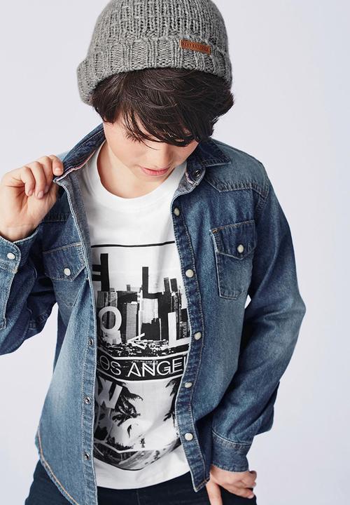 Next - Hollywood Print T-shirt Black and White