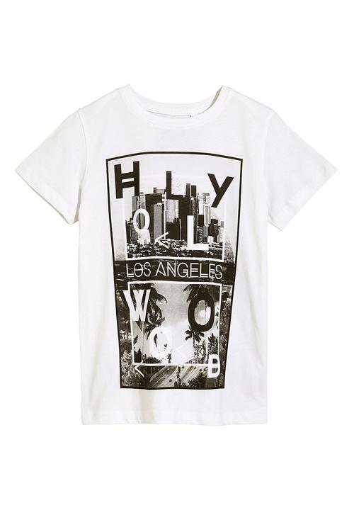 Next - Hollywood Print T-shirt Black and White