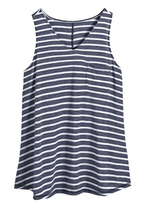 Next - Pocket Vest Blue/White Blue and White