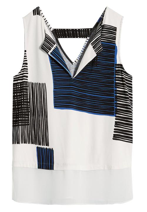 Next - Printed Cami Black/White Black and White