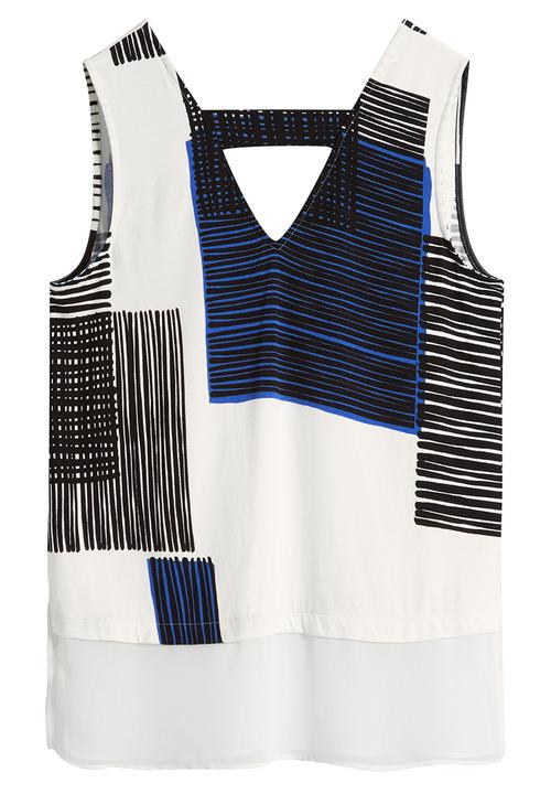 Next - Printed Cami Black/White Black and White