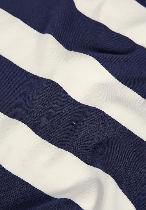 Next - Navy stripe skater dress Blue and White