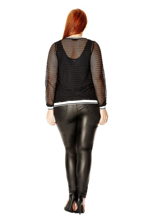 City Chic - Sports Star Top Black/White