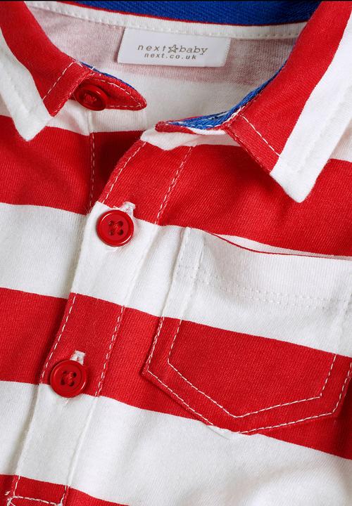 Next - Polo Shirt Romper Multi-colour