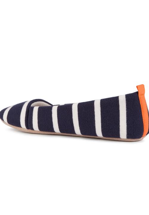 Next - Striped Ballerina Slippers