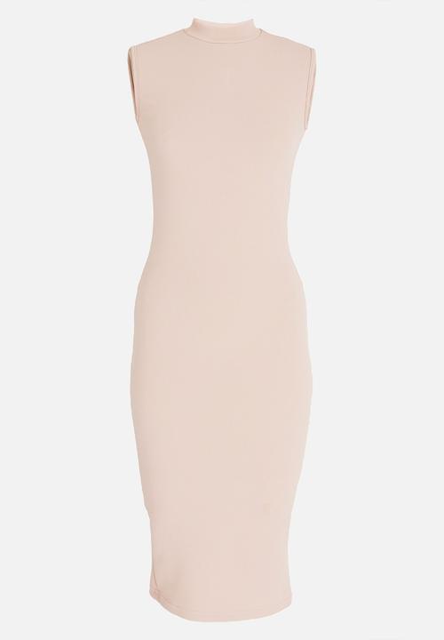 c(inch) - High Neck Bodycon Dress Rose