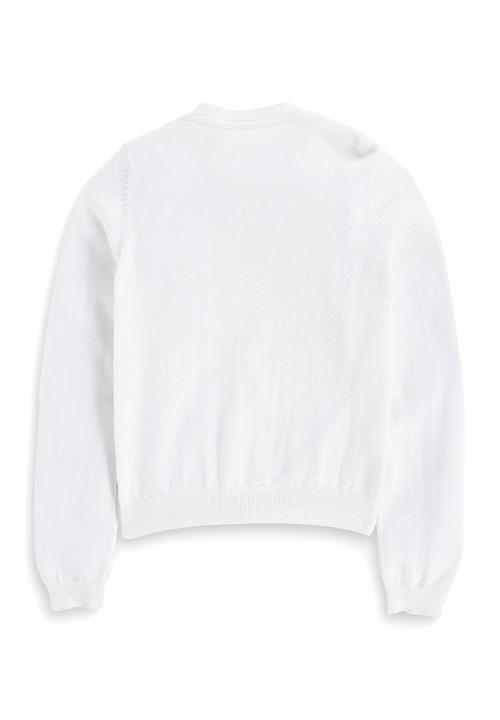 Next - Daisy Crochet Cardigan White