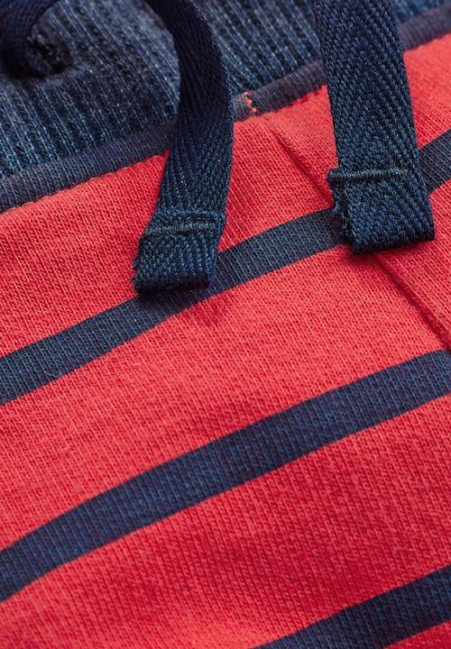 Next - Stripe Joggers Red  Pale Grey
