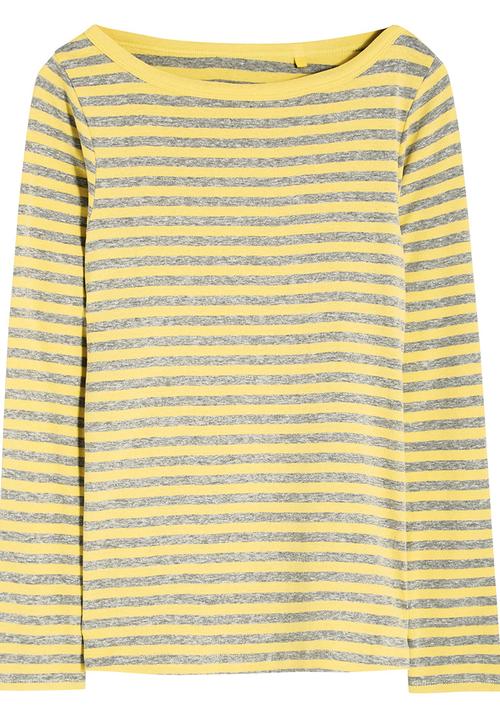 Next - Long-sleeve Top with Stripes Yellow