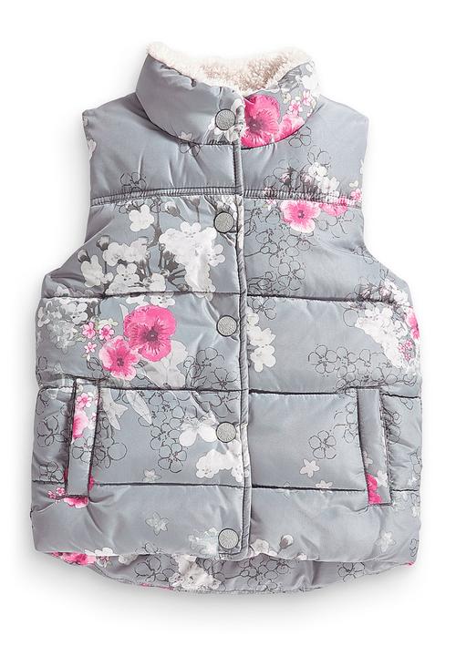 Next - Floral Gilet Grey