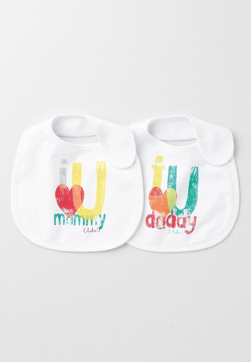 Next - 2-pack Mummy and Daddy Bibs Multi-colour