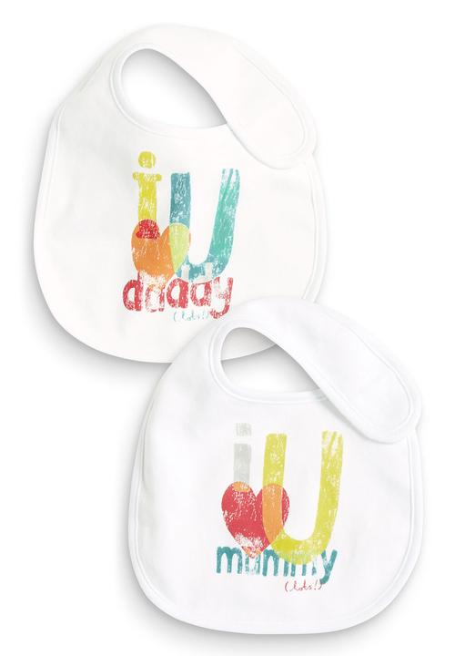 Next - 2-pack Mummy and Daddy Bibs Multi-colour