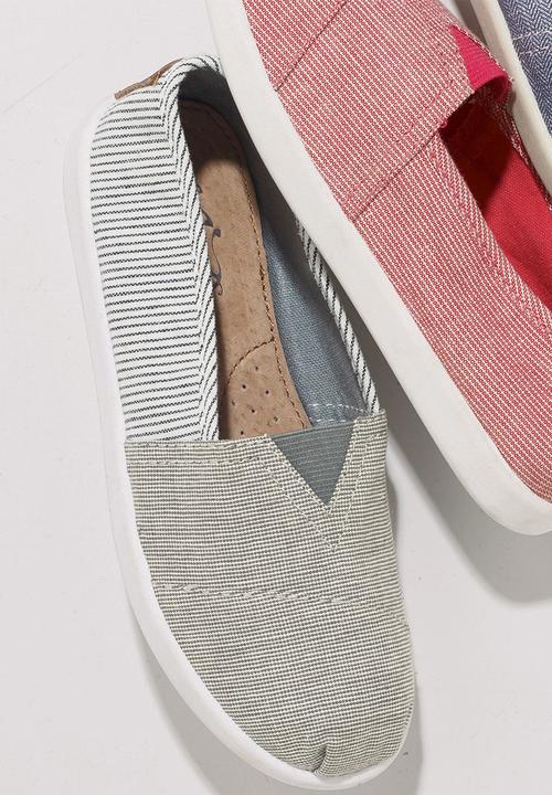 Next - Stripe Espadrilles Pale Grey Pale Grey