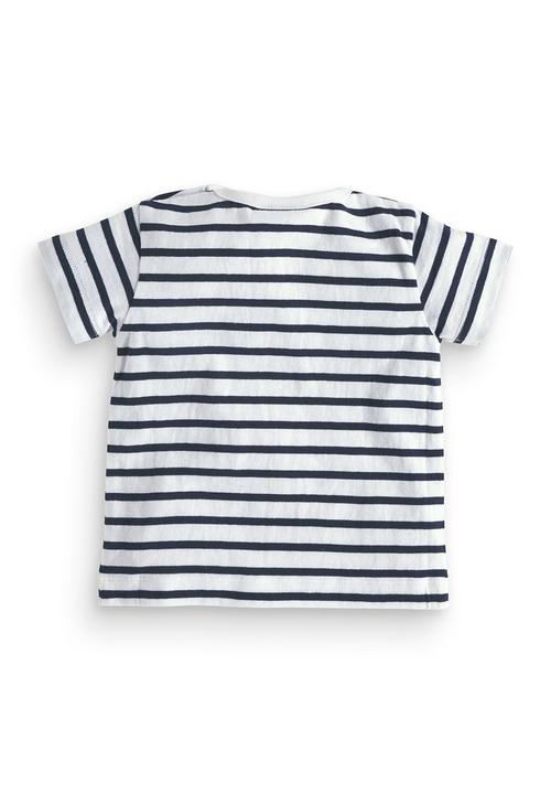 Next - Anchor-stripe T-shirt Pale Grey Pale Grey