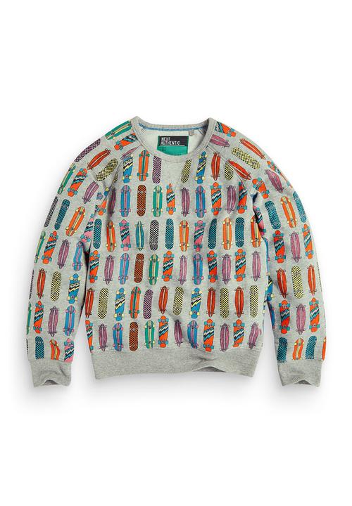 Next - Skateboard-print Crew Multi-colour