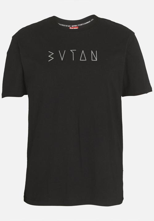 Butan - Glow In Dark Printed Tee Black and White