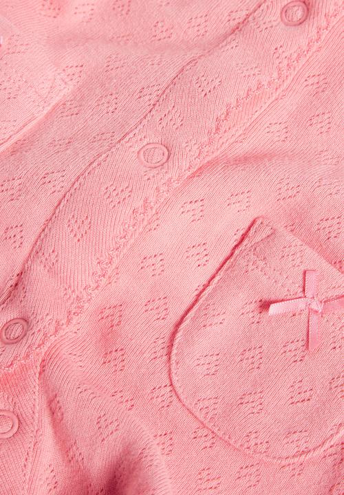 Next - 3-pack Bunny Sleepsuits Pink Mid Pink