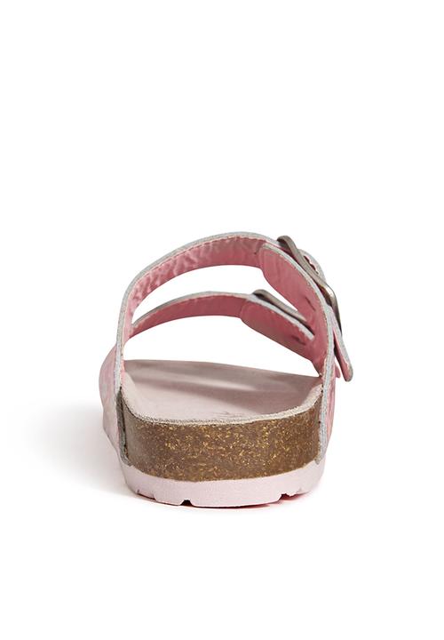 Next - Floral Corkbed Sandals Mid Pink Mid Pink