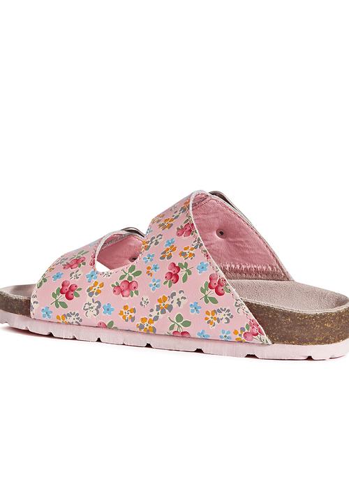 Next - Floral Corkbed Sandals Mid Pink Mid Pink