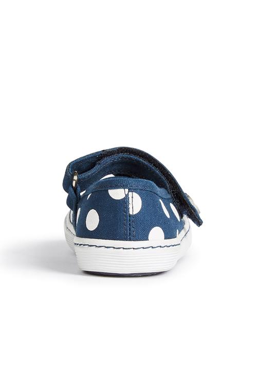 Next - Printed Pumps with Bow Blue/White Blue and White