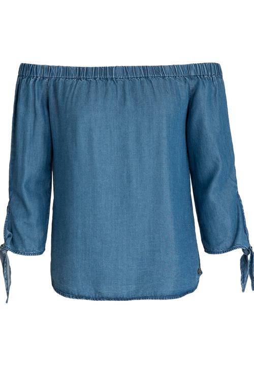 ONLY - India Off-the-shoulder Top Mid Blue
