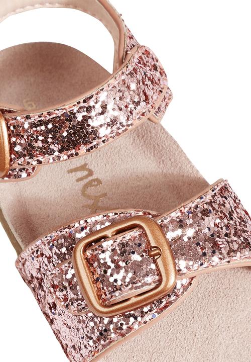 Next - Glitter Corkbed Sandals Mid Pink Mid Pink