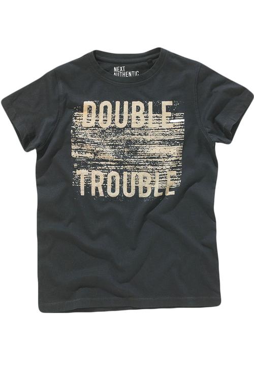 Next - Grey trouble t-shirt Dark Grey