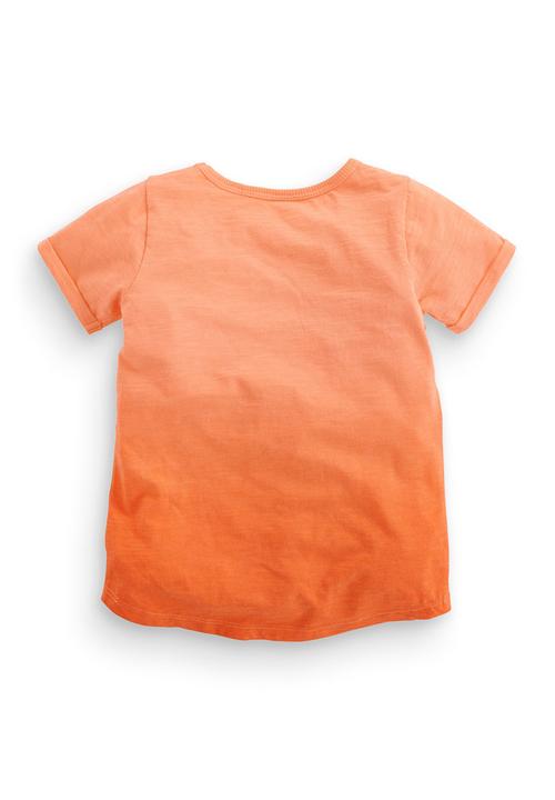 Next - Caturday dip dye t-shirt Orange