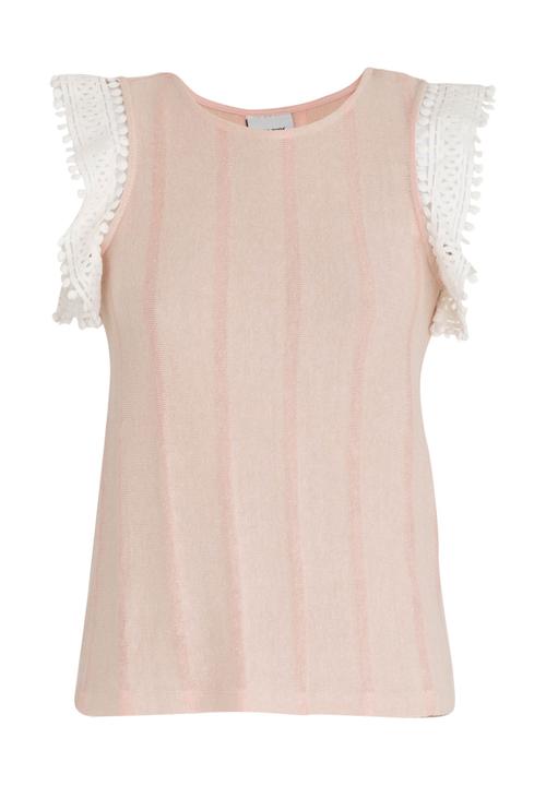 Vero Moda - Amari Lace Frill Top Beige