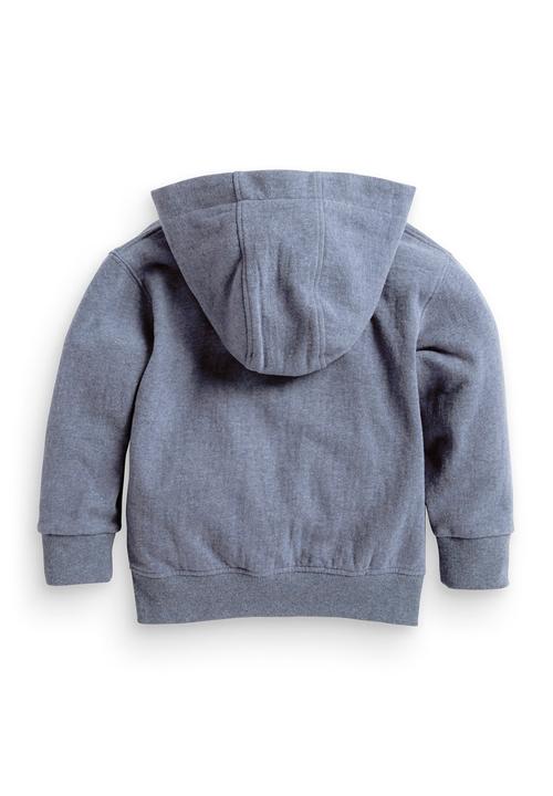 Next - Blue marl zip through hoody Mid Blue