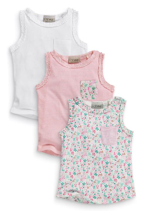 Next - 3-pack Ditsy Vests Multi-colour