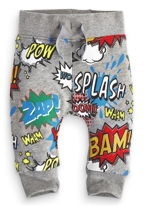 Next - Comic-print Joggers Pale Grey Pale Grey