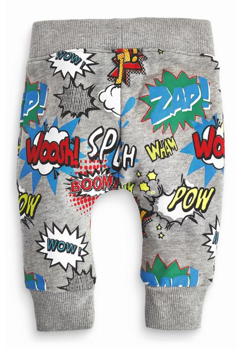 Next - Comic-print Joggers Pale Grey Pale Grey