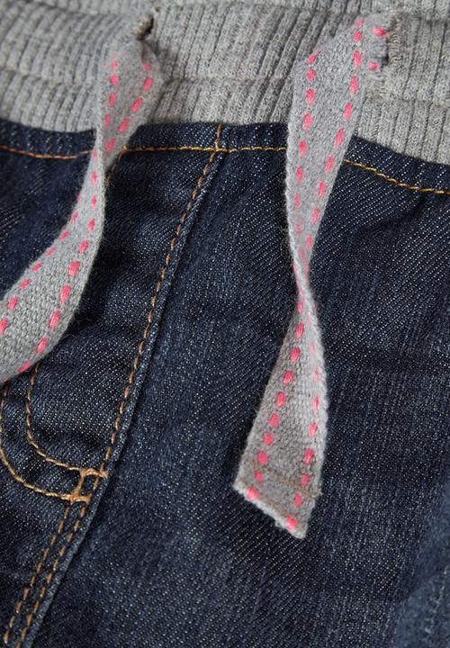 Next - Rib waist jogger jeans Mid Blue