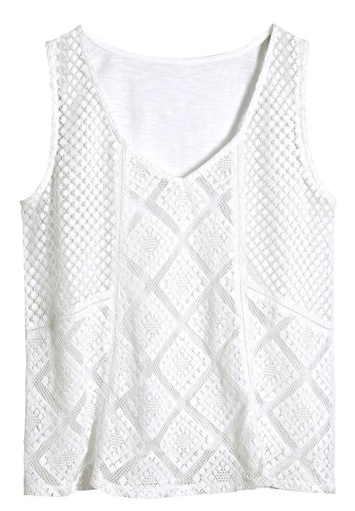 Next - Aztec Jersey Cami White