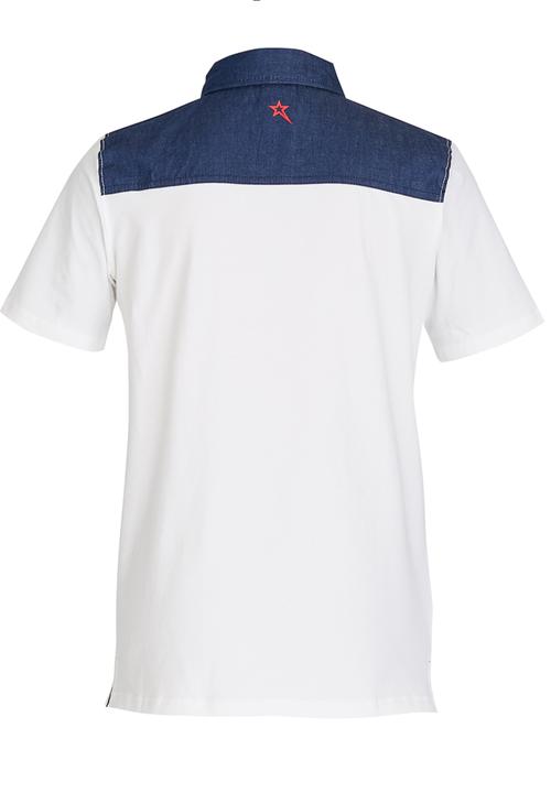 SOVIET - Golfer With Contrast Pocket White
