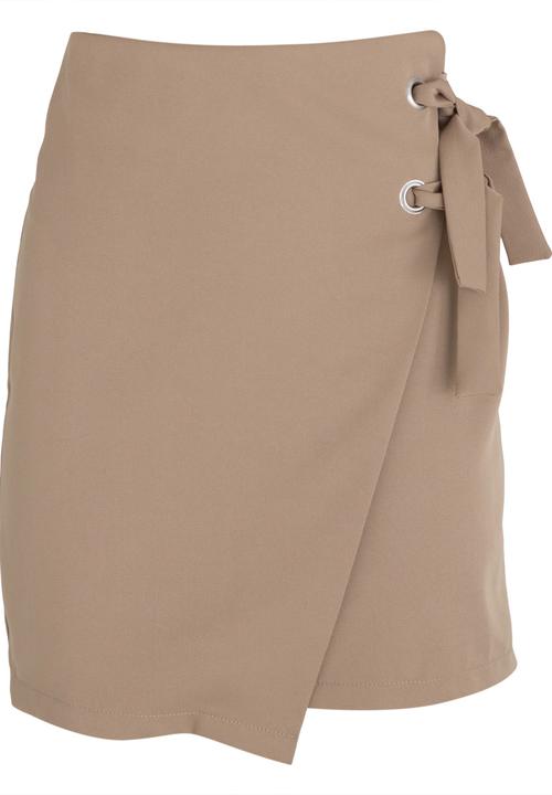 STYLE REPUBLIC - Lace-up Skirt Stone