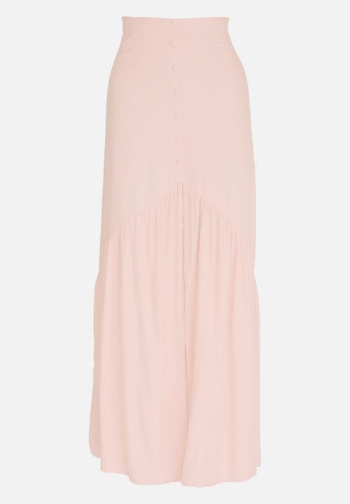 STYLE REPUBLIC - Frill Maxi Skirt Pale Pink