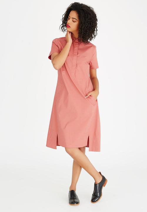 AMANDA LAIRD CHERRY - Nolwazi Linen Longline Shirt Mid Pink