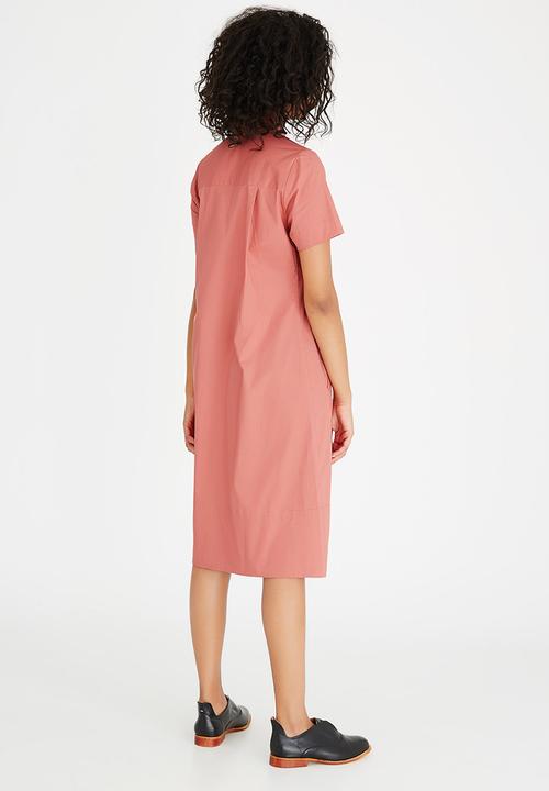 AMANDA LAIRD CHERRY - Nolwazi Linen Longline Shirt Mid Pink