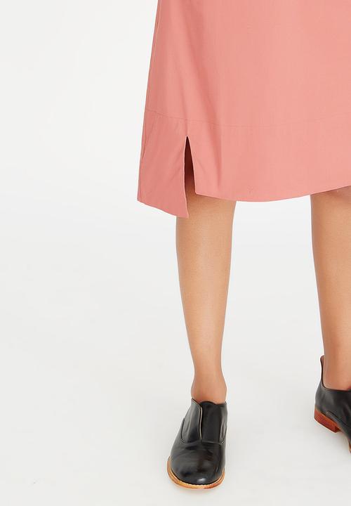 AMANDA LAIRD CHERRY - Nolwazi Linen Longline Shirt Mid Pink