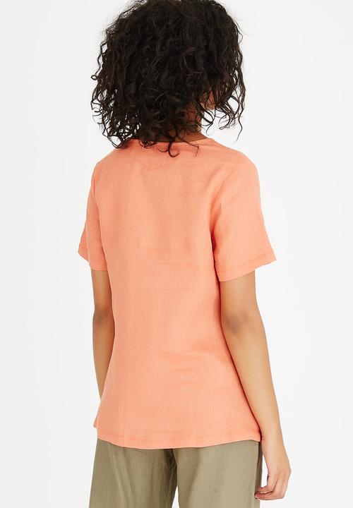 AMANDA LAIRD CHERRY - Jessica Tunic Top Orange