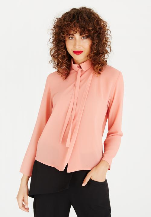 Somerset Jane - Adora Wrap Shirt Coral