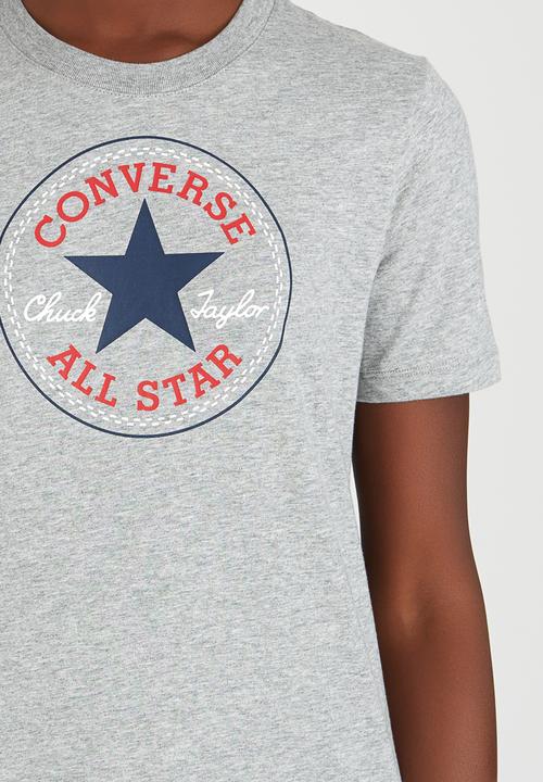 Converse - Solid Chuck Patch Crew Tee Grey