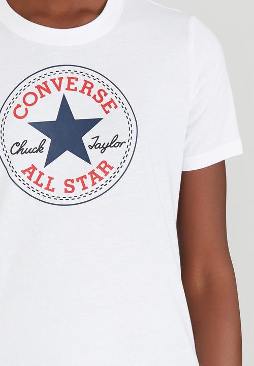 Converse - Solid Chuck Patch Crew Tee White
