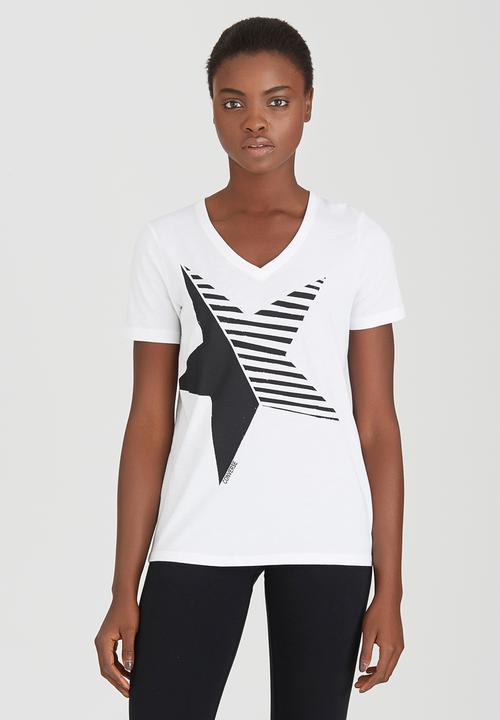 Converse - Star Easy V-neck Tee White